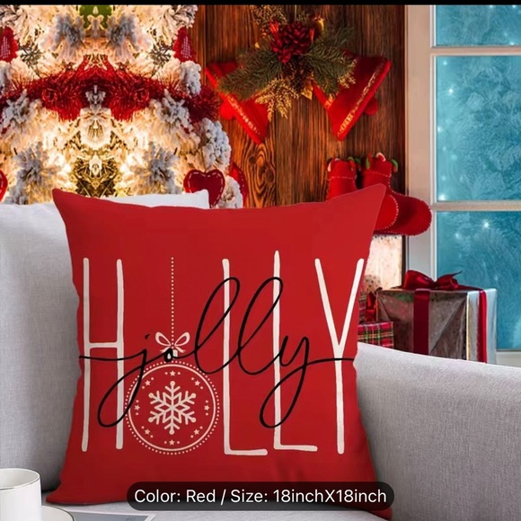 4pcs Christmas Pillowcases,17.7x17.7 Inch, Set Of 4, Pillow Inserts Not Included - Picture 3 of 6